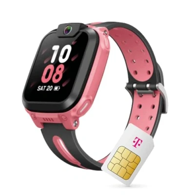 Abbildung von imoo Z1 Kinder Smartwatch + Deutsche Telekom SIM Karte 30 Amazon Gutschein nach Registrierung Kinderuhr mit GPS und Anruf Funktion, Nachrichten, Schulmodus, SOS (Rosa)