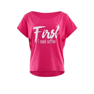 Abbildung von Winshape MCT002 Ultra Light Tshirt print, Damen, Größe: XXL, Deep pink/glitter/white