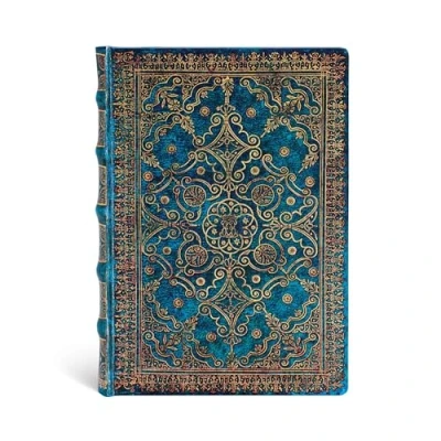 Abbildung von Paperblanks Notizbuch mit Lesebändchen &amp; Innentasche Azurblau Midi (170 x 120 mm) 176 Seiten Liniert