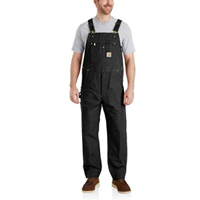 Abbildung von Carhartt, Herren, Lockere Segelleinen Latzhose, Schwarz, W38/L34