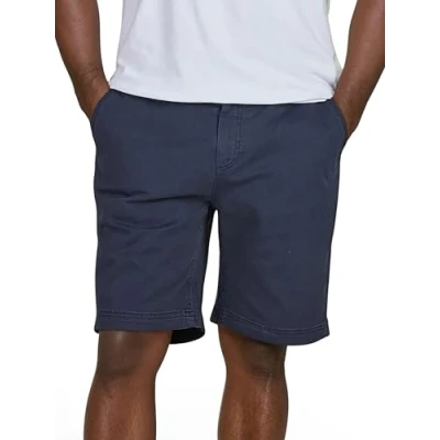 Abbildung von riverso Kurze Hosen Herren Chino Shorts Stretch RIVConnor Regular Fit Stoffhose Elastischer Bund Einfarbig, Größe:XXL, Farbe:Navy