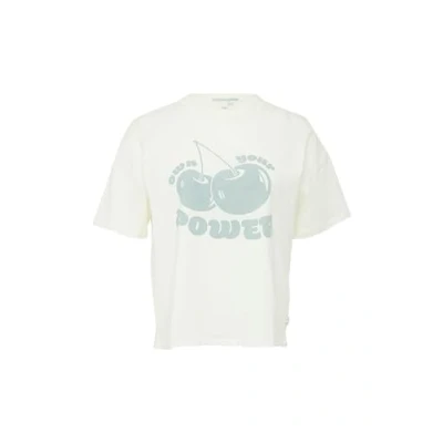 Abbildung von QS Printshirt mit überschnittener Schulter Creme S