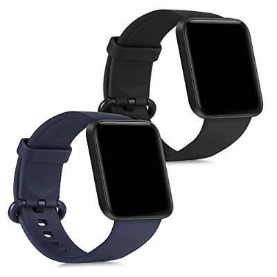 Abbildung von kwmobile 2X Sportarmband kompatibel mit Xiaomi Mi Watch Lite/Redmi Armband Fitnesstracker Band Set aus TPU Silikon