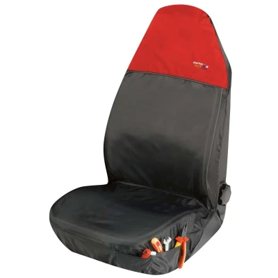 Abbildung von WALSER 12062 Sitzschoner vorne schwarz, Rot AUDI: A6 C7 Avant, A4 B9 VOLKSWAGEN: Sharan I, SEAT: Alhambra I