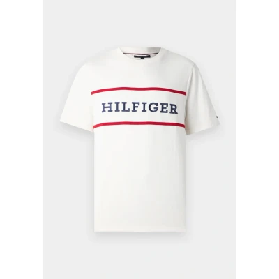 Abbildung von Tommy Hilfiger Americana Colour Block TEE Unisex Tshirt print, Größe: XS, Ivory petal