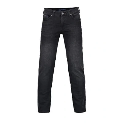 Abbildung von BARBONS Herren Jeans Regular Fit Stretch Hochwertige Straight Hose Business Anzug Freizeit 03 schwarz 34W / 30L