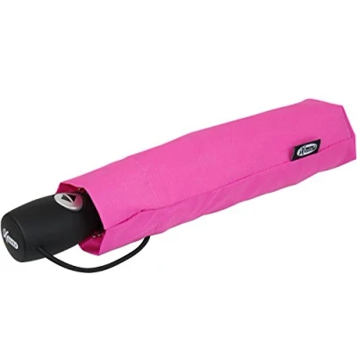 Abbildung von iX brella Leichter Solider Taschenschirm mit Auf Zu Automatik mid Class neon pink