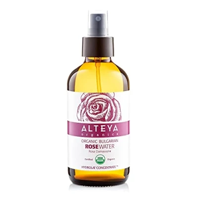 Abbildung von Alteya Bio Rosenwasser Spray in Glasflasche 240 ml 100% USDA Organic zertifiziert Rein Natürlich Wasserdampfdestilliertes Blütenwasser aus Damaszener Rosen, Direktverkauf vom Organics