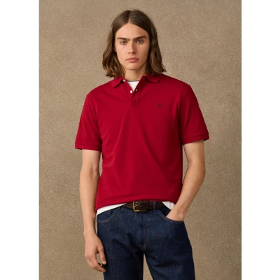 Abbildung von Hackett London für Herren. HM5600241 Polo Logo rot (XXL), Lässig, Baumwolle, Kurzarm
