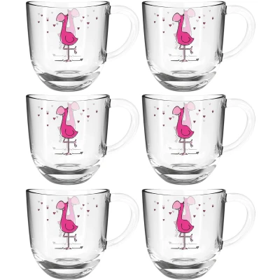 Abbildung von Leonardo HOME Tasse BAMBINI 6er Set 280 ml Flamingo, 022903, Glas