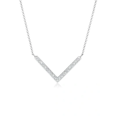 Abbildung von Elli Halskette Damen V Kette mit Kristalle in 925 Sterling Silber 45 cm lang