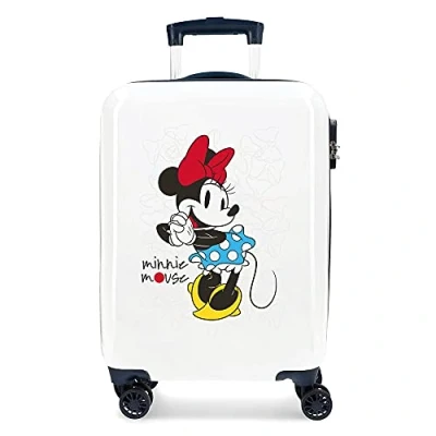 Abbildung von Disney Minnie Magic Kabinenkoffer Weiß 37x55x20 cms Hartschalen ABS Kombinationsschloss 33L 2,8Kgs 4 Doppelräder Handgepäck