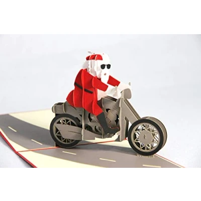Abbildung von 3D weihnachtskarten Pop Up Karte Grußkarte zu Weihnachten Geschenk Weihnachtsmann Elch Schneemann Weihnachtsbaum mit Umschlag Set((Weihnachtsmann)