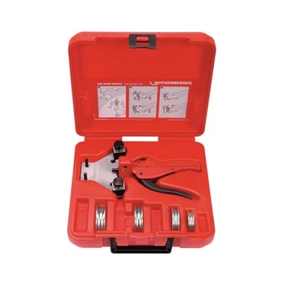 Abbildung von Rothenberger TUBE BENDER Set Einhand Biegegerät, 6mm 8mm 10mm 12mm Arbeitsbereich Durchmesser 24132 Biegemaschine zum biegen von Rohren