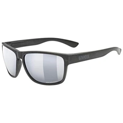 Abbildung von uvex LGL ocean P Sonnenbrille für Damen und Herren polarisiert verspiegelt black matt/silver silver one size
