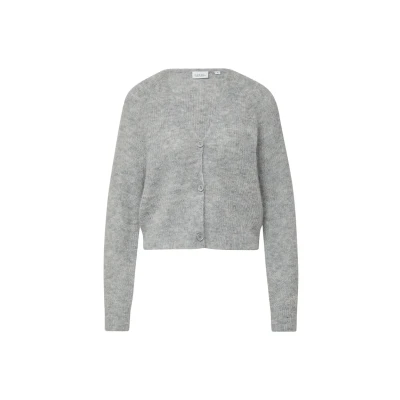 Abbildung von comma casual identity Cardigan, casual, bequem, Alpakamix, V Ausschnitt