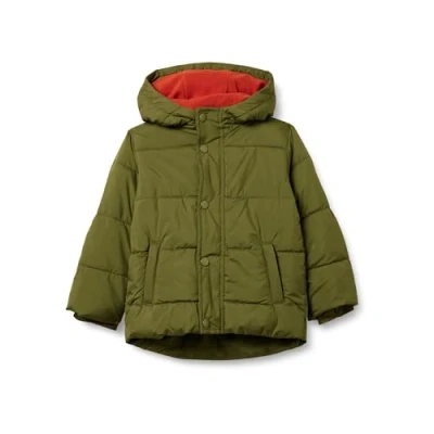 Abbildung von Amazon Essentials Baby Jungen Schwere Pufferjacke mit Kapuze, Olivgrün, 12 Monate