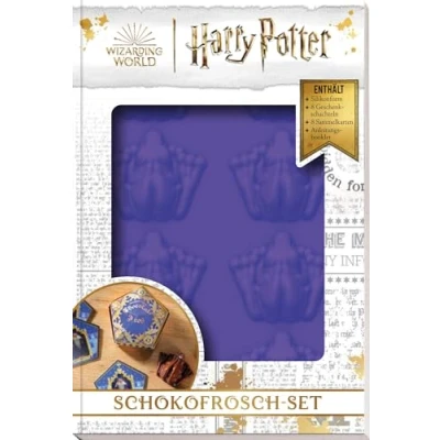 Abbildung von Harry Potter: Schokofrosch Set: Set enthält: Silikonfolie mit 8 geprägten Schokoladenfrosch Formen, folierte Geschenkschachteln für die Pralinen und ... Buch Anleitung (12 Seiten)