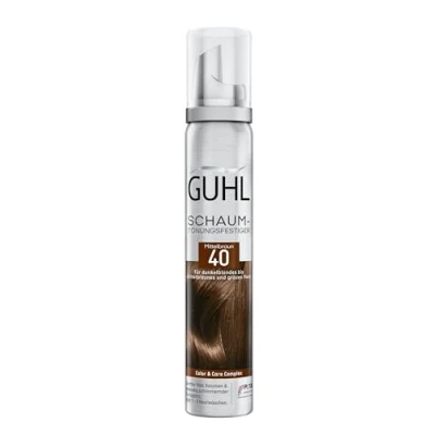 Abbildung von Guhl Schaum Tönungsfestiger Farbe 40 Mittelbraun Für dunkelblondes bis mittelbraunes und graues Haar Sanfter Halt, Volumen Farbglanz Hält 1 3 Haarwäschen