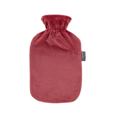Abbildung von Fashy Wärmflasche mit Flauschbezug, rostrot, 2 L