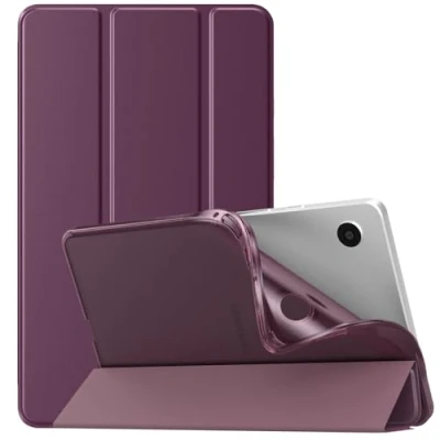 Abbildung von TiMOVO für Samsung Galaxy Tab A9 Hülle 8,7 Zoll 2023, Schlank Weich TPU Schutzhülle mit Transluzent Mattiert Rückseite das Neue Tablet SM X110/X115/X117, Tiefes Lila