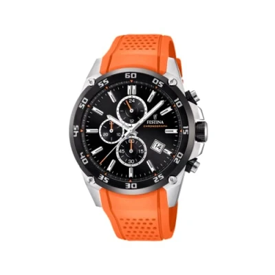 Abbildung von Festina Unisex Erwachsene Chronograph Quarz Uhr mit Leder Armband F20330/4