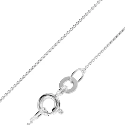 Abbildung von trendor Halskette Feine Ankerkette Weißgold 333 / 8K Breite 0,8 mm zeitloser Halsschmuck für Damen und Herren, elegante Geschenkidee, 68058 50 cm