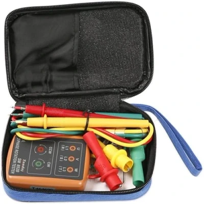 Abbildung von Phasenprüfer Drehfeldmessgerät AC60V 600V, Batterietester Spannungsprüfer, Stromprüfer Spannungsmesser, Digital Multimeter Voltmeter