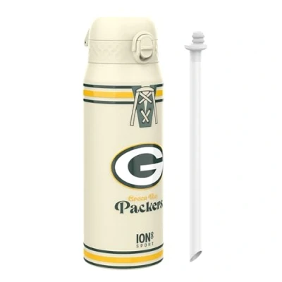 Abbildung von NFL Packers Vakuumisolierte Edelstahl Trinkflasche, 750ml (24oz), Auslaufsicher, Einhandöffnung, Sichere Verriegelung, Spülmaschinenfest, Tragegriff, Langlebig, Ideal für Sport