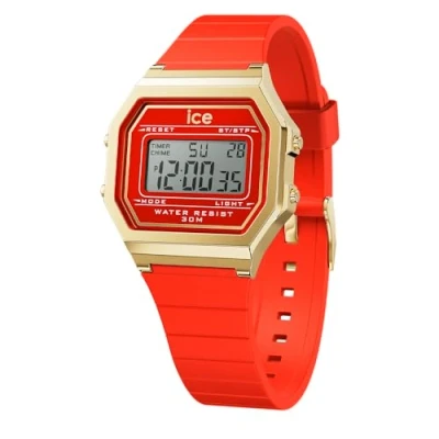 Abbildung von Ice Watch Digit Retro Digitaluhr, Damen, Größe: Small, Red passion s