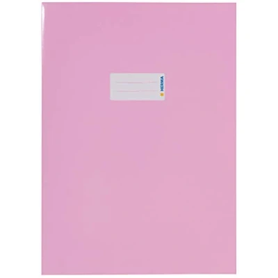 Abbildung von HERMA 19805 Heftumschläge A4 Karton Rosa, 10 Stück, Hefthüllen mit Beschriftungsfeld aus stabilem &amp; extra starkem Papier, Heftschoner Set für Schulhefte, farbig