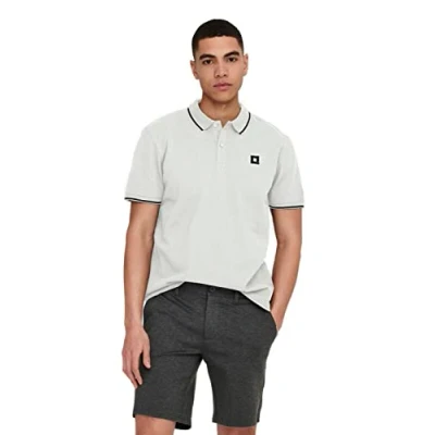 Abbildung von Only &amp; Sons Onsfletcher REG SS NOOS Poloshirt, Herren, Größe: XS, Bright white