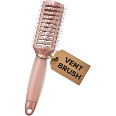 Abbildung von Lily England Vented Hair Brush for Blow Drying Easy Detangling Hairbrush Women Fine, Thick, Curly with Non Slip Gel Handle Static Free Vent Brushes Faster Drying, Rose