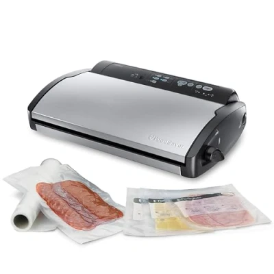 Abbildung von FoodSaver V2860 Vakuummaschine für trockene/nasse Lebensmittel, 100 W, Silber/Schwarz