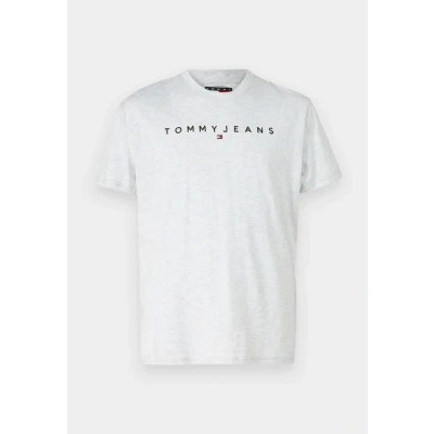Abbildung von Tommy Jeans Linear LOGO TEE Tshirt basic, Herren, Größe: 44, Silver grey