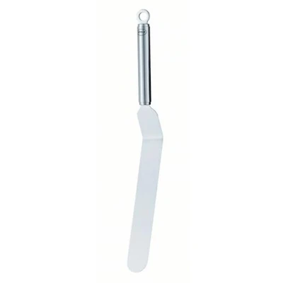 Abbildung von RÖSLE Streich Palette gekröpft, Hochwertige Winkelpalette zum Bestreichen von Torten und Herausheben aus der Form, silberfarben, matt, 38 cm