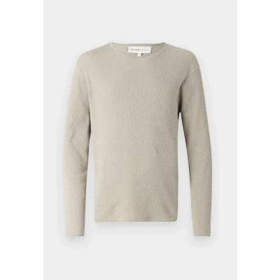 Abbildung von TOM Tailor Denim Structured ROLL EDGE Strickpullover, Herren, Größe: XXL, Beige abbey stone