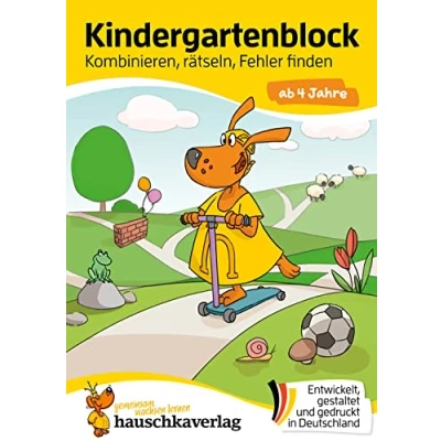 Abbildung von Kindergartenblock ab 4 Jahre Kombinieren, rätseln, Fehler finden: Bunter Rätselblock Sinnvolle Beschäftigung die Spaß macht (Übungshefte und blöcke für Kindergarten Vorschule, Band 609)