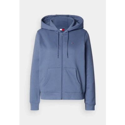 Abbildung von Tommy Jeans FLAG ZIP Sweatjacke, Damen, Größe: 32, Blue moment
