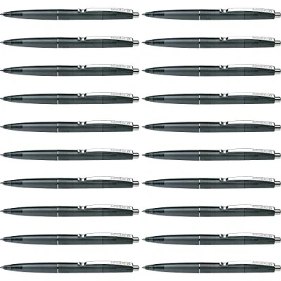 Abbildung von Schneider 132001 K20 Icy Colours Kugelschreiber (Schreibfarbe: schwarz, Mittel, dokumentenecht) 20er Pack, schwarz