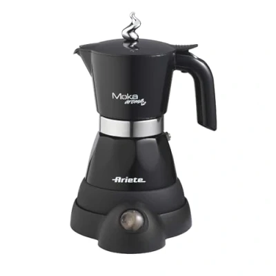 Abbildung von Ariete 1358 Moka Aroma, Elektrische Espressomaschine, 480 W, 2/4 Esoressitassen, Schwarz