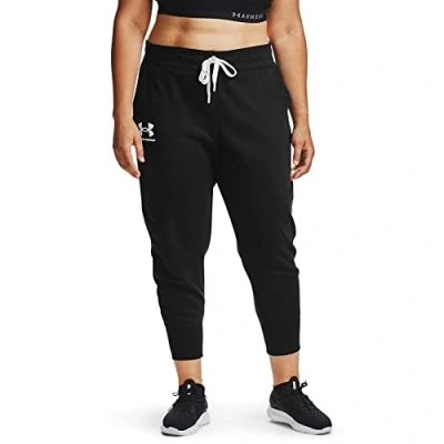 Abbildung von Under Armour Rival Trainingshose Damen Schwarz, Weiß, Größe M