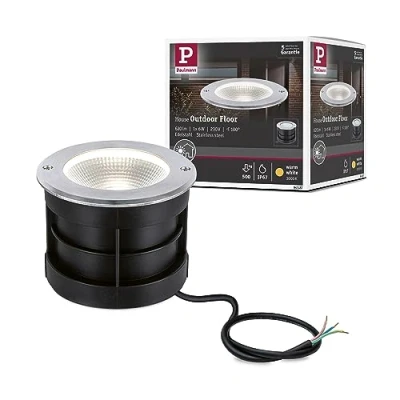 Abbildung von Paulmann 94387 LED Außenleuchte Bodeneinbauleuchte Floor IP67 incl. 1x6 Watt Edelstahl Außenlampe Edelstahl, Aluminium 3000 K