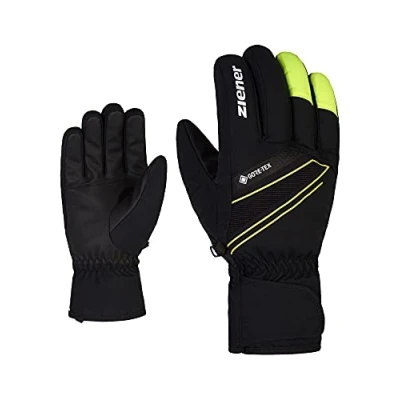 Abbildung von Ziener Herren Gunar Ski Handschuhe/Wintersport wasserdicht atmungsaktiv warm Gore Tex, black.poison yellow, 10,5