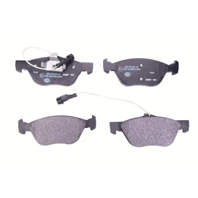 Abbildung von HELLA 8DB 355 007 931 Bremsbelagsatz mit integriertem Verschleißwarnkontakt ALFA ROMEO: 147, 156 Sportwagon, Saloon, FIAT: Punto II Hatchback