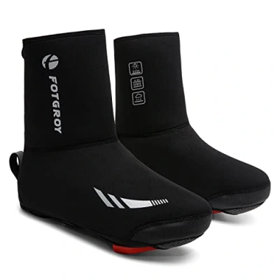 Abbildung von FOTGOAT Überschuhe Fahrrad Wasserdicht Winter Shoecover für Herren Damen Radsport Rennrad MTB Schuhüberzieher Kälteschutz Regenschutz mit Reflektoren L