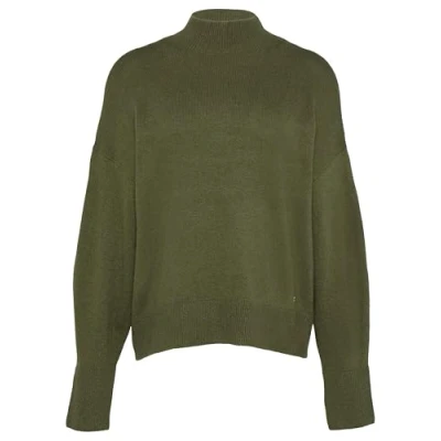 Abbildung von s.Oliver MIT Stehkragen Strickpullover, Damen, Größe: 34, Olivgrün