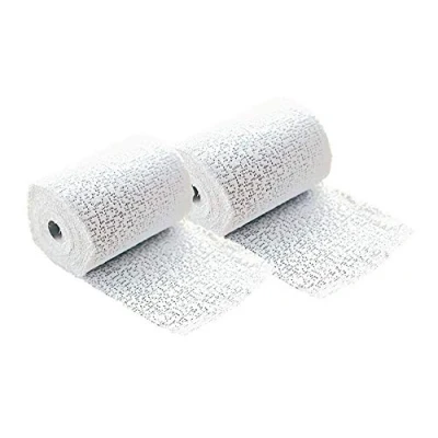 Abbildung von Höga Schnellgipsbinden, 10 cm x 3 m, gebrauchsfertige Gipsbinden Ideal zum Basteln!, Weiß, 2 stück, (Pack of 2)