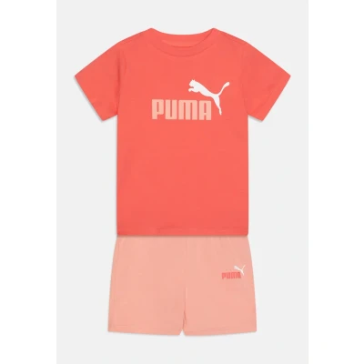 Abbildung von Puma Minicats TEE AND Shorts Unisex SET Tshirt print für Kinder, Größe: 62, Peach frost