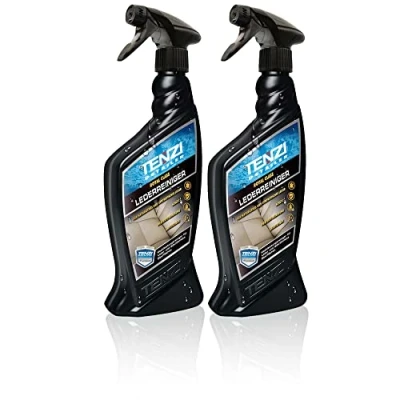 Abbildung von TENZI 2X Premium Lederreiniger (600ml) Auto &amp; Motorrad Geruchsneutral für stark verschmutzte Oberflächen, Lederpflege, Reinigung, Autopflege Innenraum, Innenraumreiniger Spray Leder, Sitzreiniger